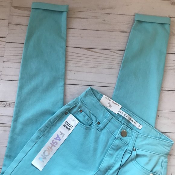 Tinseltown High Waisted Skinny Denim Jeans Size 0/24 NWT - Picture 1 of 5